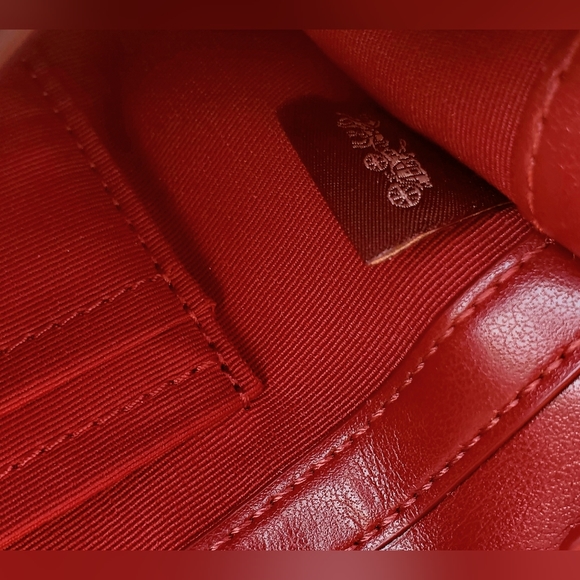 Coach Foldover Wristlet, Signature Canvas Leather, Colorblock - Picture 6 of 12